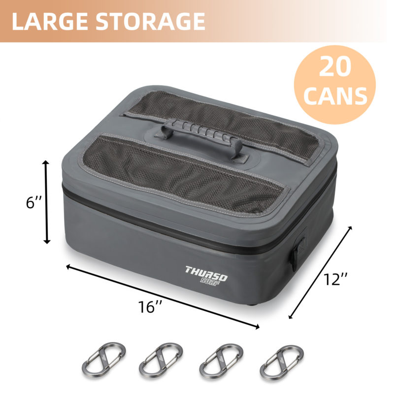 Ample storage space for drinks, food, and ice packs