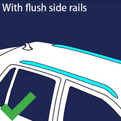 car roof with flush side rails