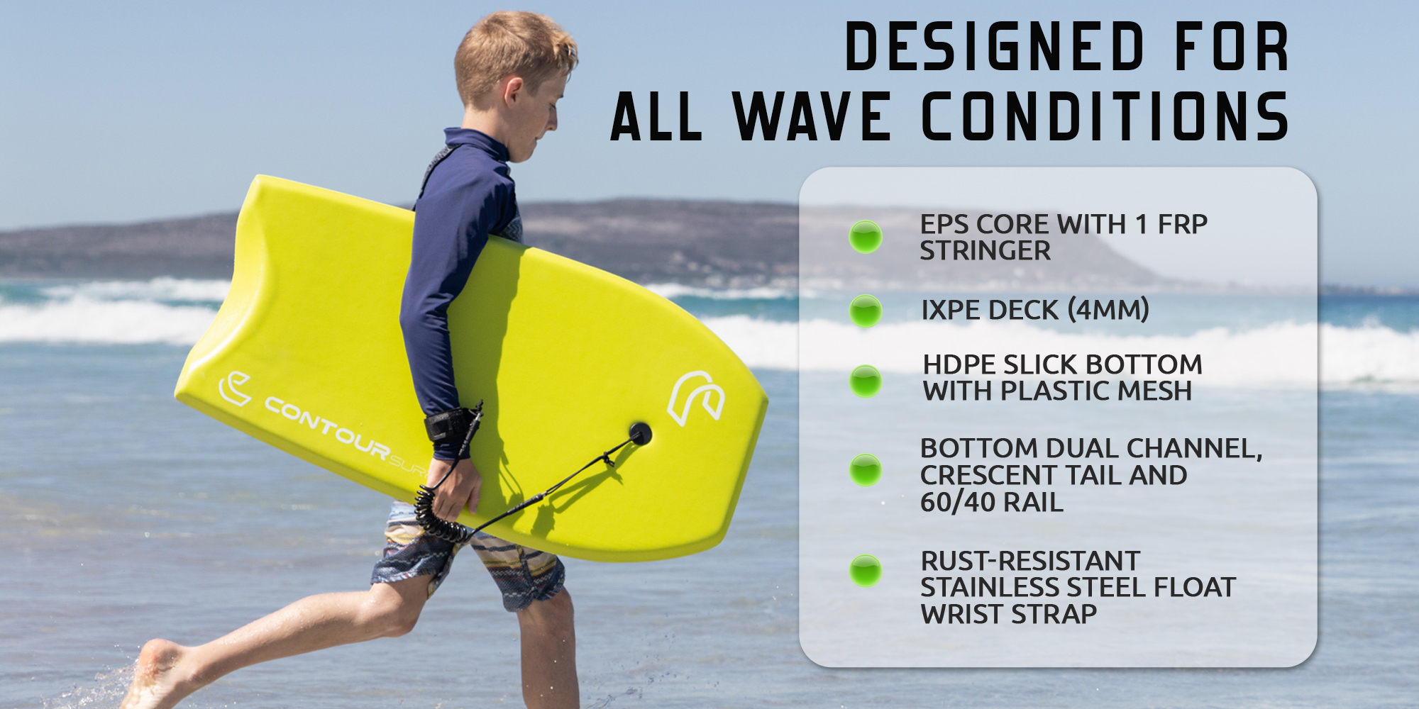 Crest 37'' EPS Bodyboard design for all wave conditions
