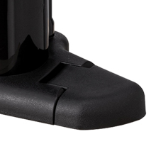 Our paddle board hand pump features a foldable base