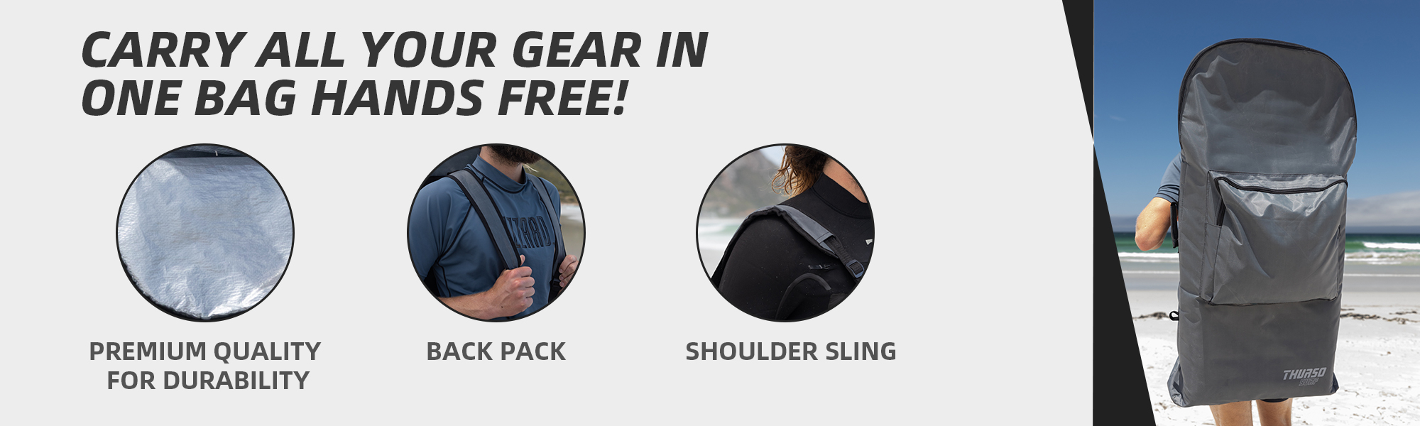 premium quality boogie board bag