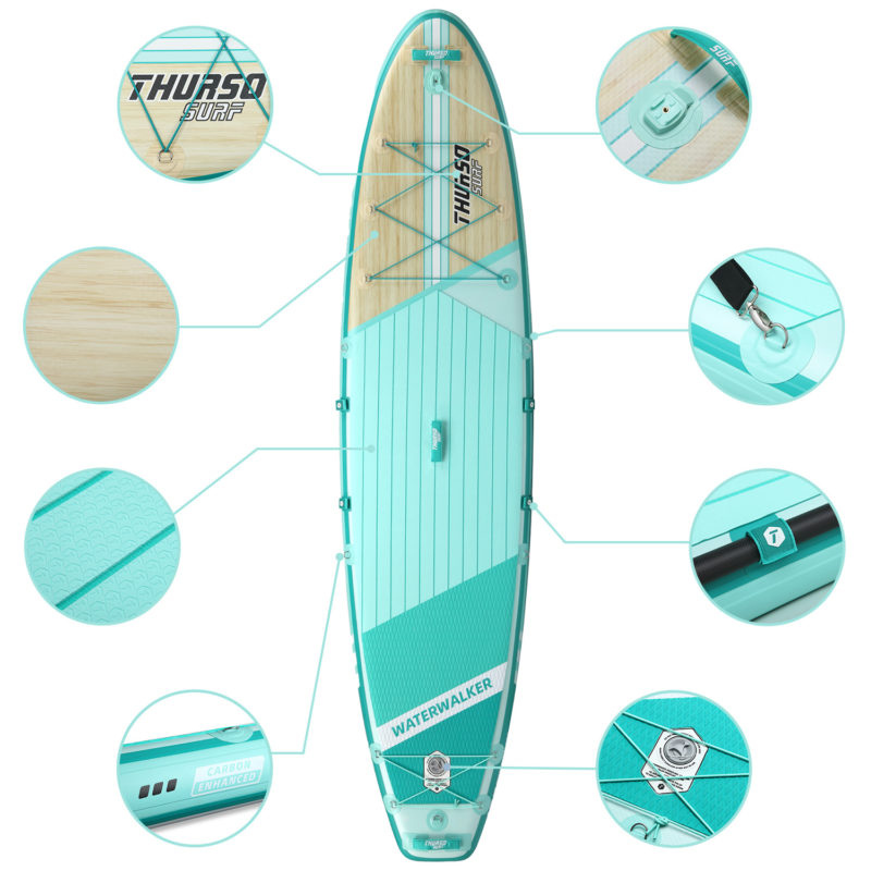 stand up paddle board waterwalker 132 turquoise feature thurso surf
