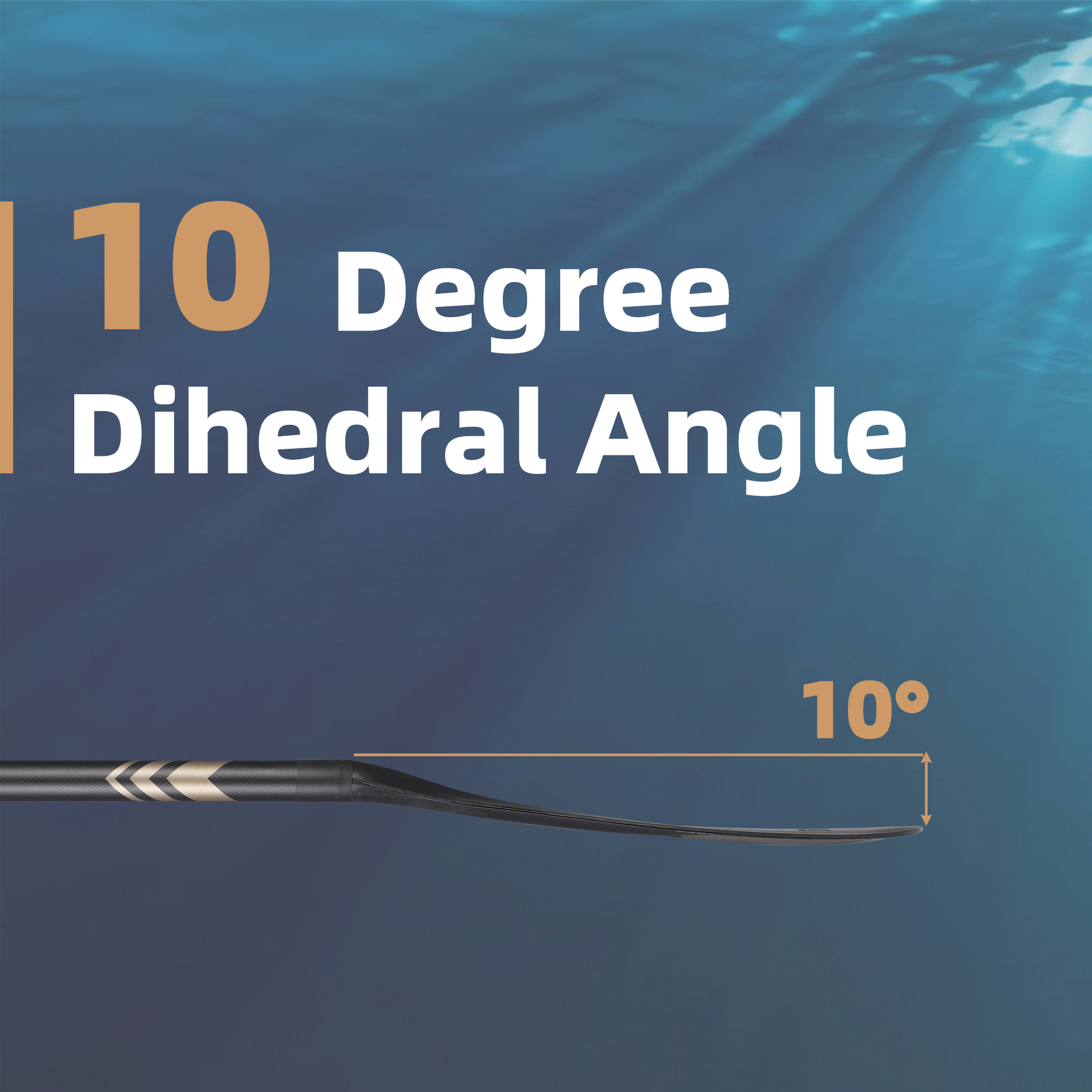 The carbon nylon blade features a 10 deg dihedral shape to get the maximum power from each stroke while being able to direct water more effectively.