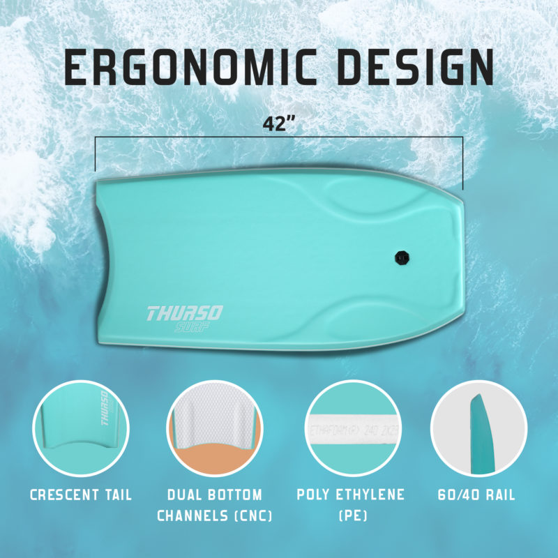THURSO SURF 42'' Body Boards Turquoise design