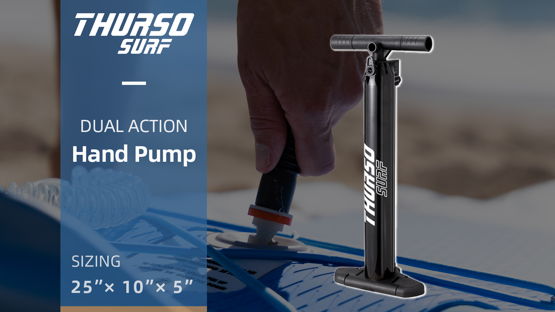 THURSO SURF Inflatable Stand Up Paddle Board Hand Pump SUP Inflation and Deflation Double Action 29 Psi External Tube Low Friction Lightweight Compact