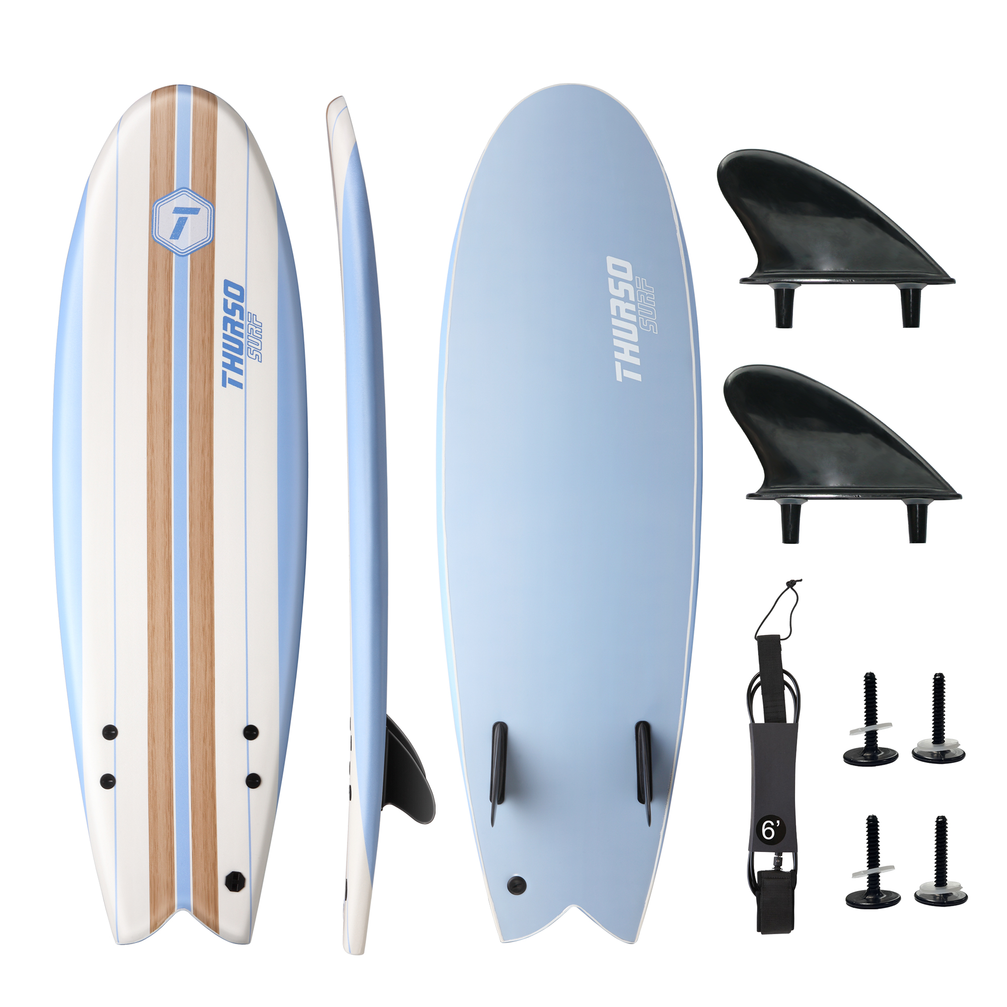 THURSO SURF Lancer 5'10'' Soft Top Foam Surfboard Fish Surf board main