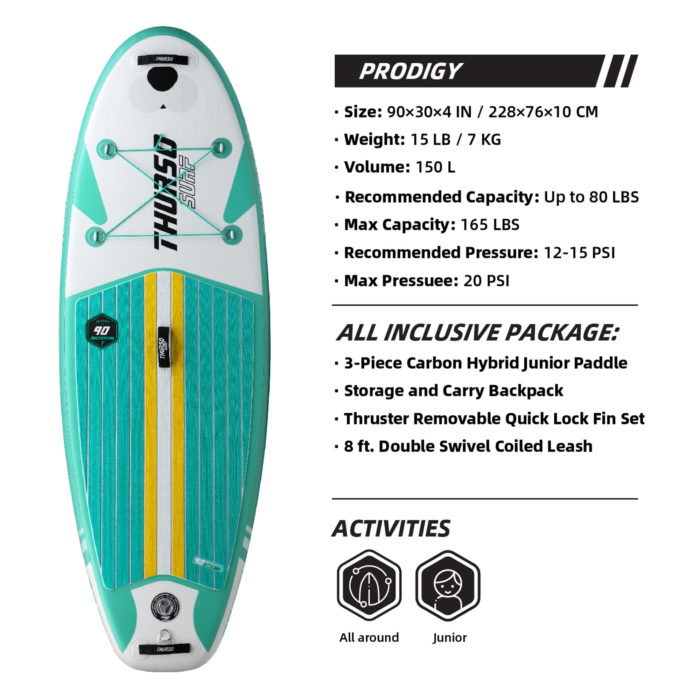 thurso surf prodigy 90 stand up paddle board parameters emerald