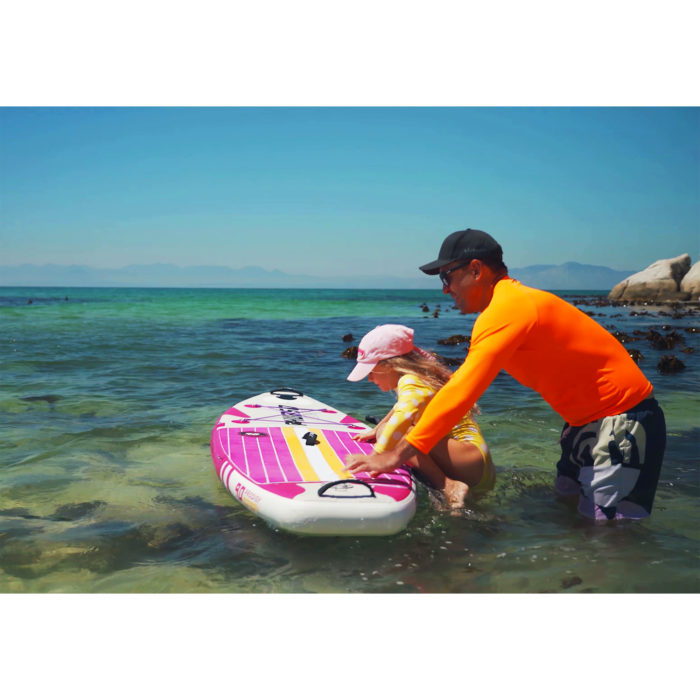 thurso surf prodigy magenta paddle board get on