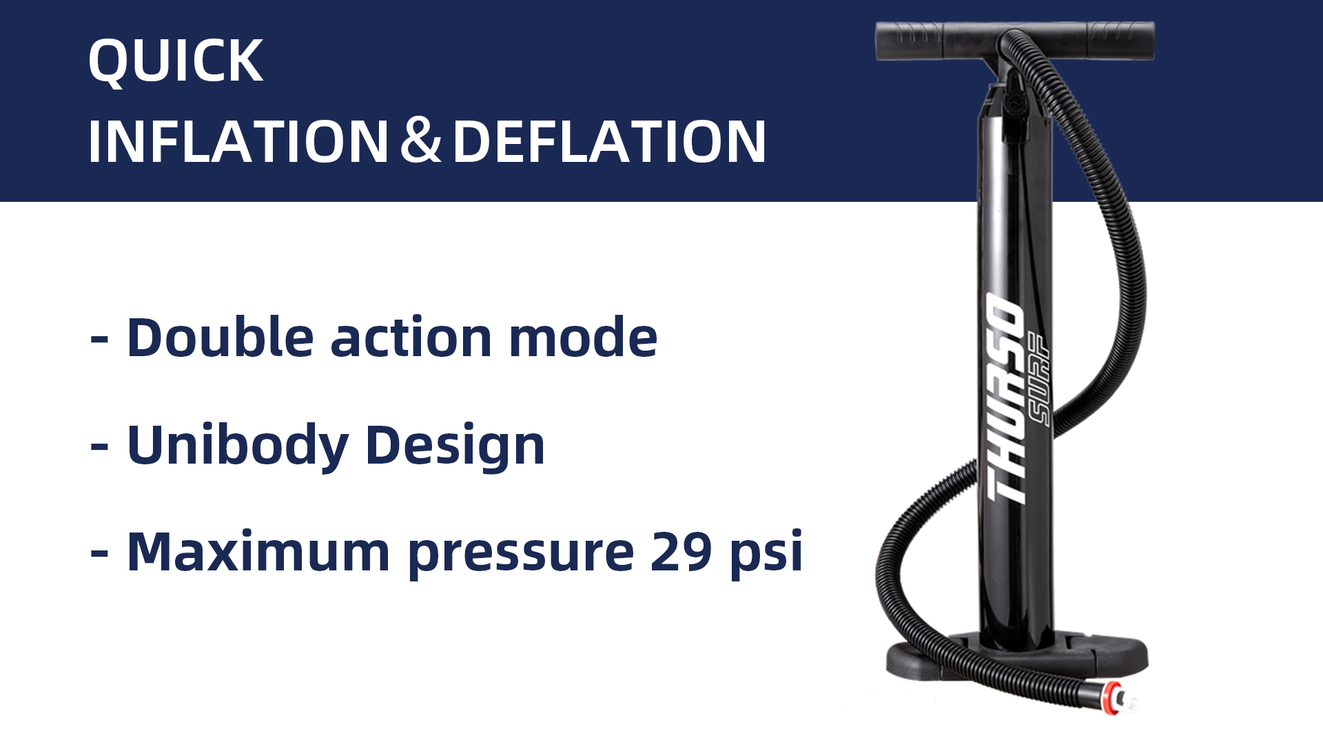 THURSO SURF pump for paddle board is your best friend for setting up and rolling up an inflatable paddle board