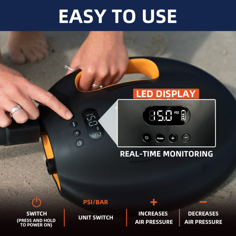 thurso surf rechargeable electric sup pump easy to use