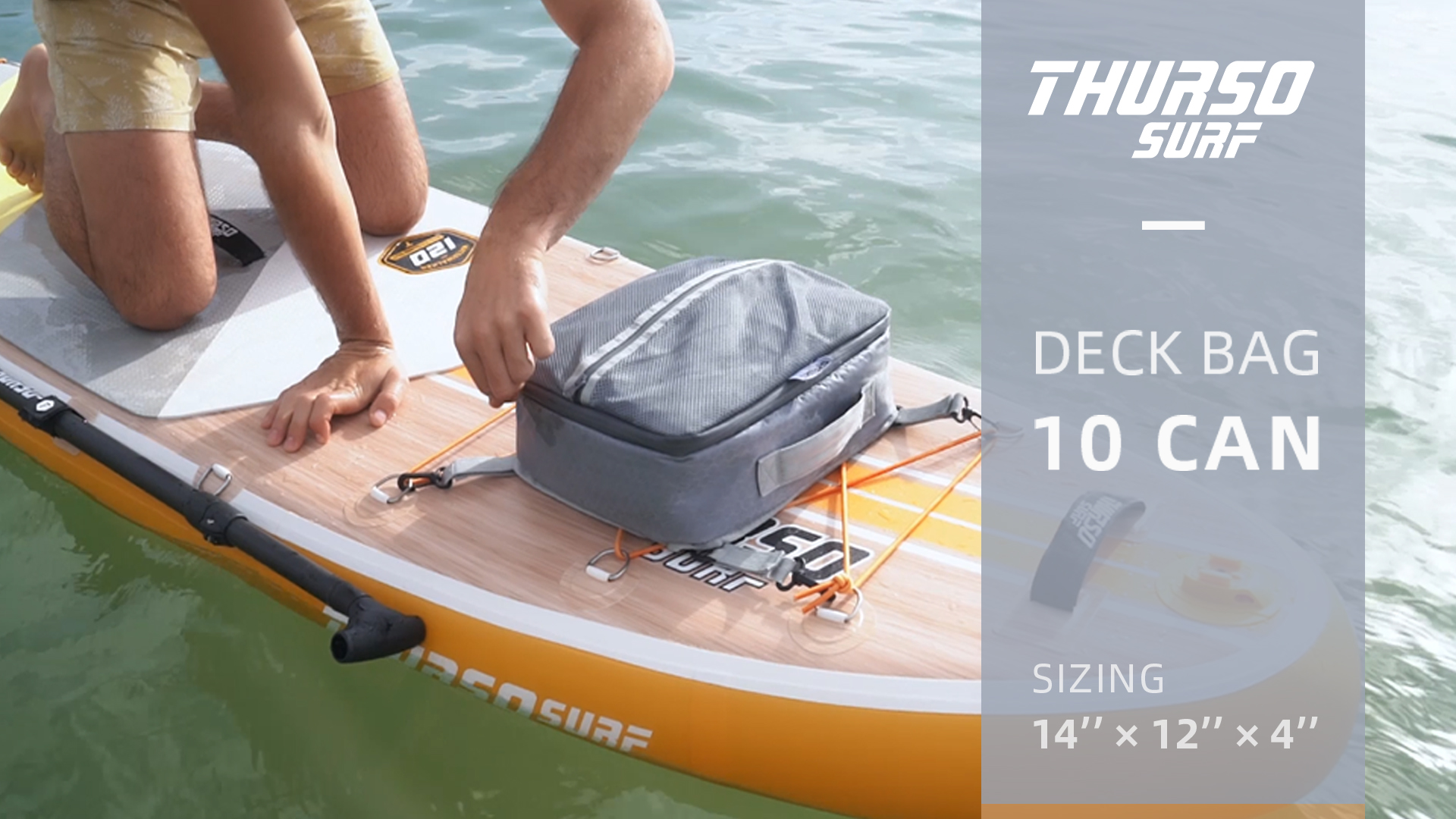 THURSO SURF SUP Deck Bag Mesh Top Pocket Water-Resistant Portable Insulated 10 Can
