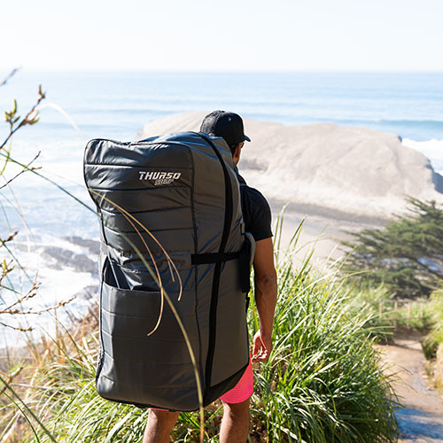 thurso surf sup paddle board roller backpack lifestyle