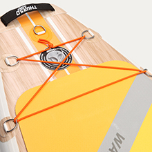 thurso surf waterwalker 120 SUP paddle board tangerine tail bungee